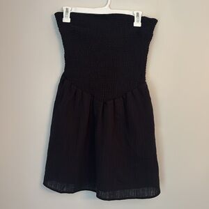 Universal Thread Black Strapless Drop Waist Mini Dress Size Medium NWT